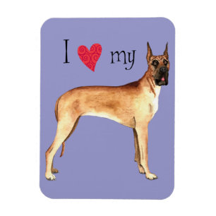 I Kärlek mitt Great dane Magnet