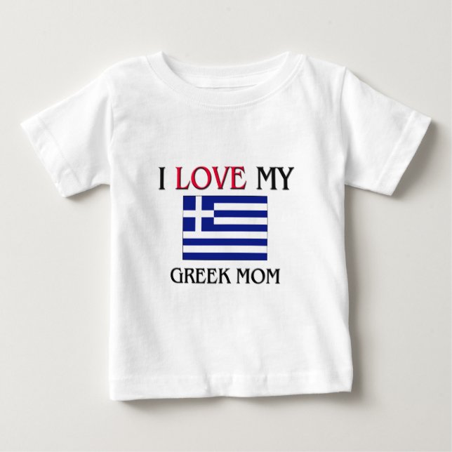 I Kärlek Mitt grekiska Mamma T-shirt (Framsida)