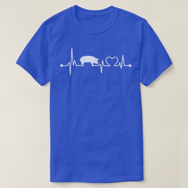 I Kärlek mitt Gris Heart Valve EKG Heartslag Funny T Shirt (Design framsida)