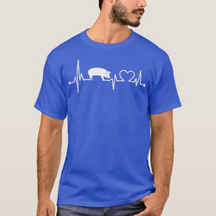 I Kärlek mitt Gris Heart Valve EKG Heartslag Funny T Shirt