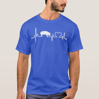 I Kärlek mitt Gris Heart Valve EKG Heartslag Funny T Shirt