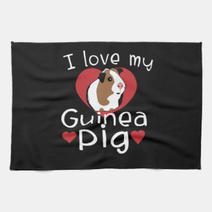 I Kärlek Mitt Guineas Gris Cute Guinea Gris Älskar Kökshandduk