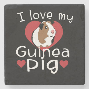 I Kärlek Mitt Guineas Gris Cute Guinea Gris Älskar Stenunderlägg