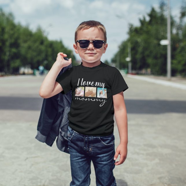 I kärlek mitt handskrivna mamma, fotosvart t shirt (Skapare uppladdad)