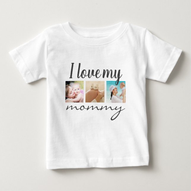 I kärlek mitt handskrivna mamma, fotovitt t shirt (Framsida)