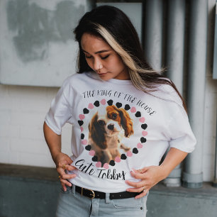 I kärlek mitt hjärtformade foto på hund-katttext t shirt