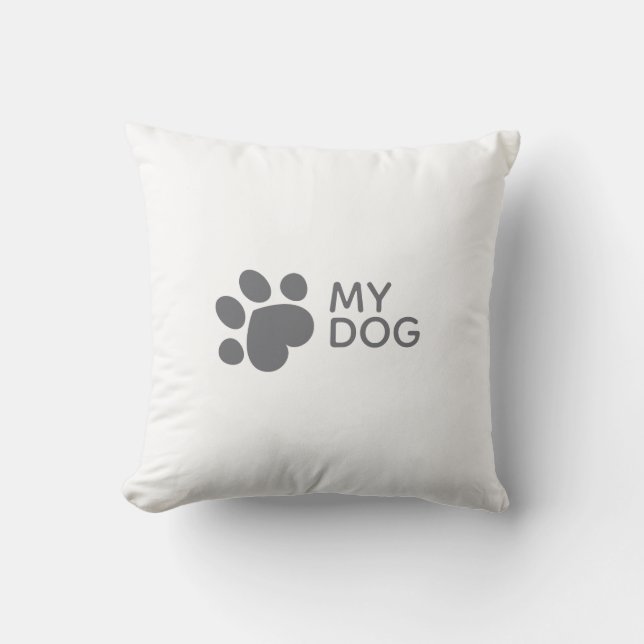 I kärlek mitt hund Dekorativ kudde (Framsida)