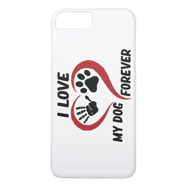I kärlek mitt hund dekorativ kudde Case-Mate iPhone skal (Baksida)