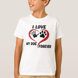 I kärlek mitt hund dekorativ kudde t shirt