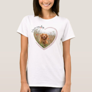 I Kärlek mitt Hund Hjärtfoto T-Shirt
