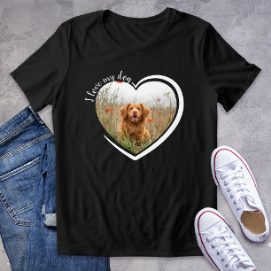 I Kärlek mitt Hund Hjärtfoto T-Shirt