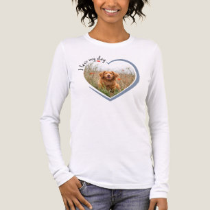 I Kärlek mitt Hund Hjärtfoto T-Shirt