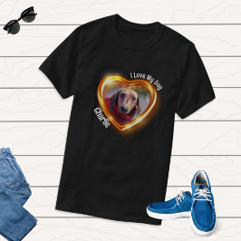 I Kärlek mitt Hund Pet Glowing Heart T Shirt