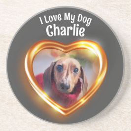 I Kärlek mitt Hund Pet Glowing Heart Underlägg