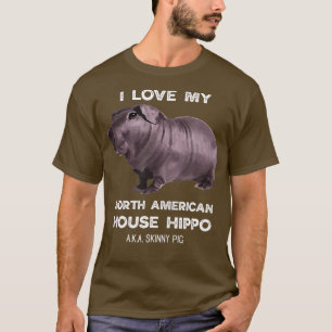 I kärlek mitt hus Hippo Smala Gris Owners T Shirt