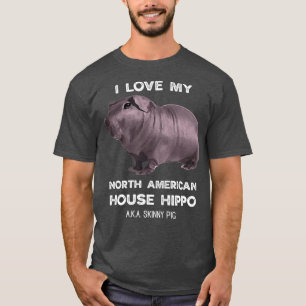 I kärlek mitt hus Hippo Smala Gris Owners T Shirt