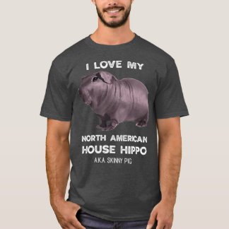 I kärlek mitt hus Hippo Smala Gris Owners T Shirt