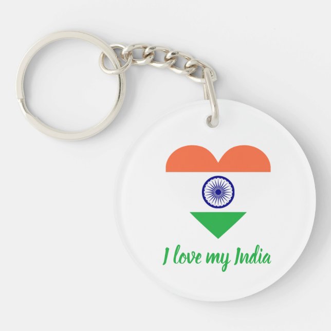 I kärlek mitt Indien 🇮 🇳 nyckelkedjan (Framsidan)