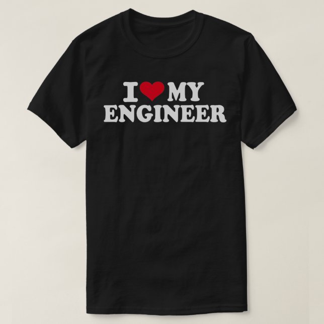 I kärlek mitt ingenjör t shirt (Design framsida)