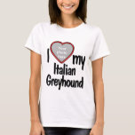 I Kärlek Mitt italienska Greyhound - Red Heart Hun T Shirt<br><div class="desc">Den här roligten kan du visa hur mycket du kärlekar din italienska greyhound! Skjortan har en roligt hjärtformade fotodroppe i ram där du kan ladda upp ett foto av ditt eget italienska greyhound. Hundälskarna kommer att falla i kärlek med roligtens anpassade t-shirt som gör att du kan ladda upp ditt...</div>