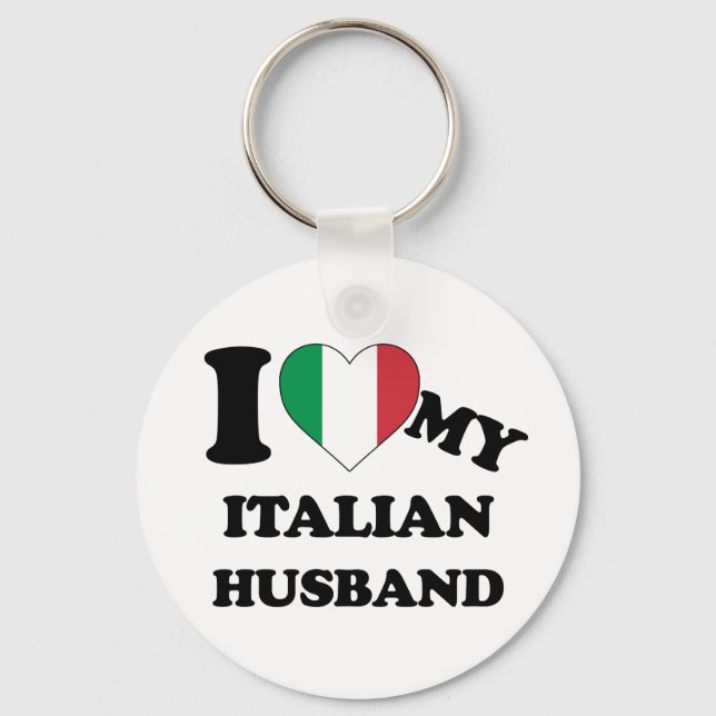 I kärlek mitt italienska Make Nyckelring (Framsida)