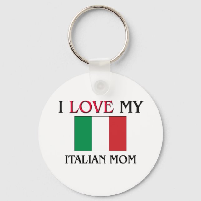 I Kärlek Mitt italienska Mamma Nyckelring (Framsida)