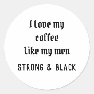 I kärlek mitt kaffe runt klistermärke