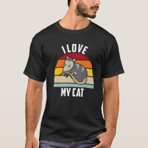 I Kärlek mitt katt Opossum Funny Possumsumsummor T Shirt