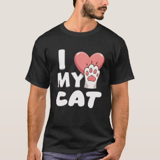 I Kärlek Mitt katt - Utformning av kute Cat Tass T Shirt