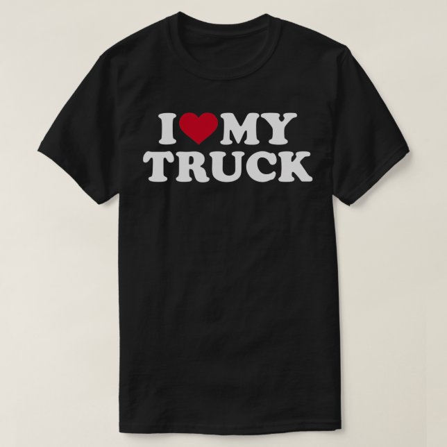 I kärlek mitt lastbil t shirt (Design framsida)