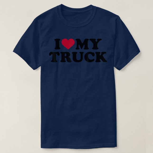 I kärlek mitt lastbil t shirt (Design framsida)
