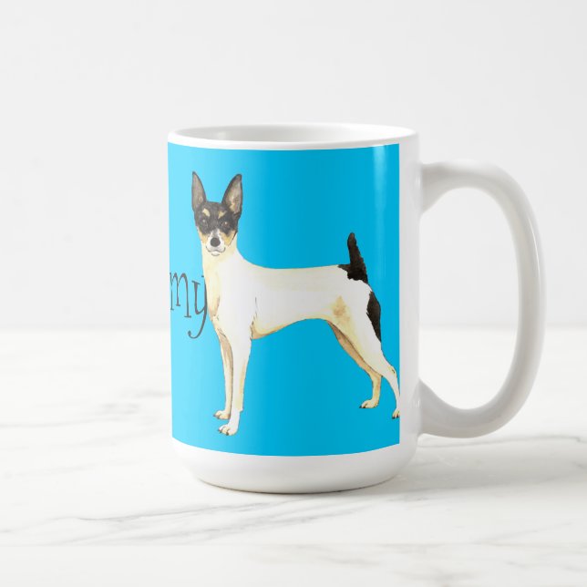 I Kärlek mitt Leksak Fox Terrier Kaffemugg (Höger)