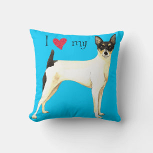 I Kärlek mitt Leksak Fox Terrier Kudde