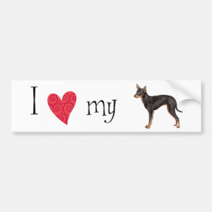 I Kärlek mitt Leksak Manchester Terrier Bildekal