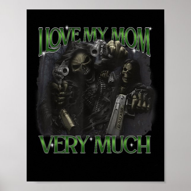 I Kärlek mitt Mamma är mycket roligt med Skeleton  Poster (Framsidan)