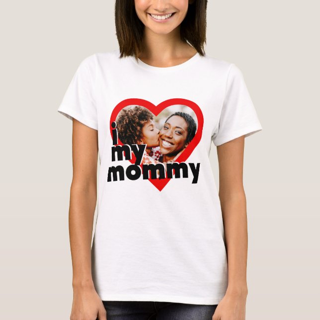 I Kärlek Mitt Mamma Mors dag Heart T Shirt (Framsida)