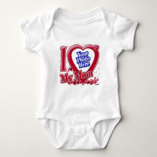 I Kärlek Mitt Mamma röda hjärta - foto Tee Shirt