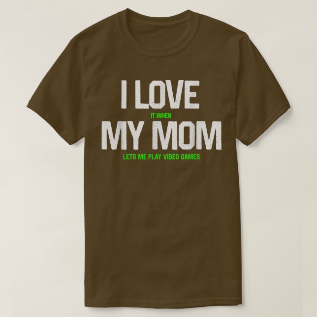 I kärlek mitt mamma T Funny sarkastic-spel far Shirt (Design framsida)