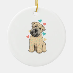 I Kärlek, mitt mjuka Jackat Hund Hjärtat Julgransprydnad Keramik