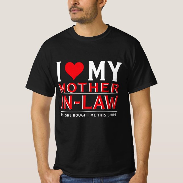 I kärlek mitt mor-in-law t shirt (Framsida)