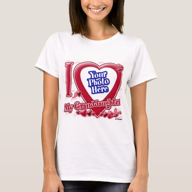 I Kärlek Mitt mordotterröda hjärta - foto Tee Shirt (Framsida)