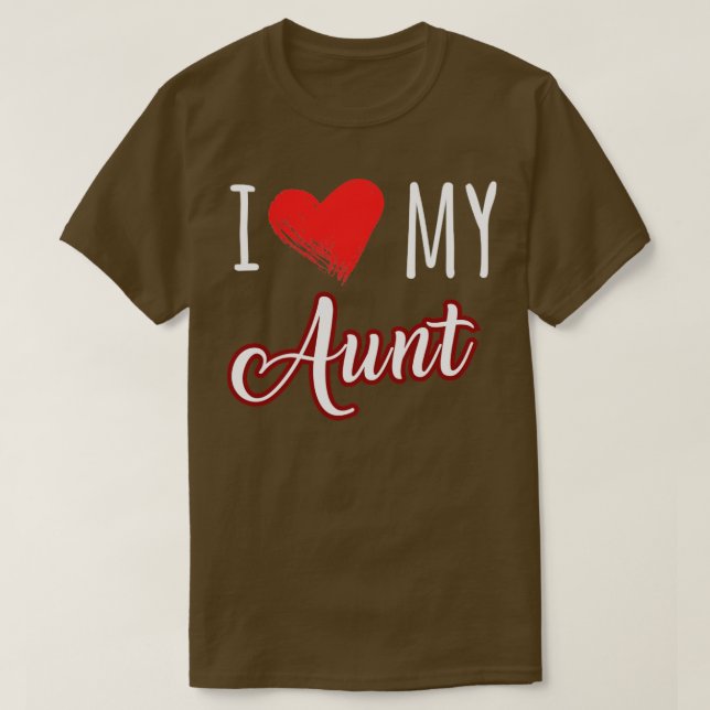 I kärlek mitt moster t shirt (Design framsida)