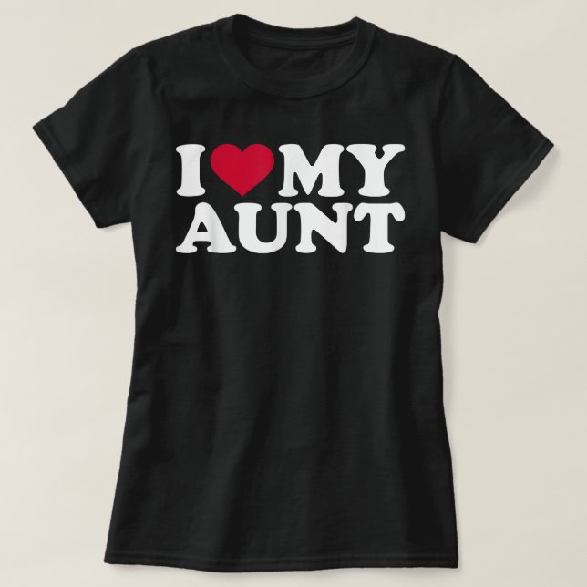 I kärlek mitt moster t shirt (Design framsida)