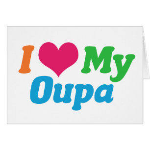 I Kärlek Mitt Oupa African Grandpa Card Hälsningskort