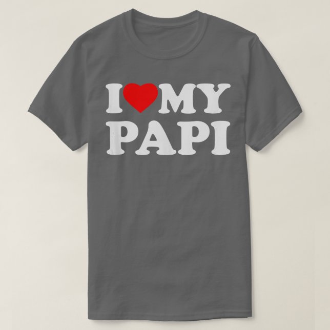 I Kärlek mitt Papi Heart-Tanktop T Shirt (Design framsida)