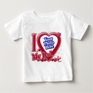 I Kärlek Mitt Pappa röda hjärta - foto T Shirt