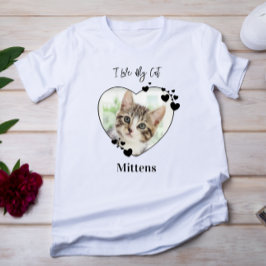 I Kärlek mitt Personlig Heart Pet Photo T Shirt