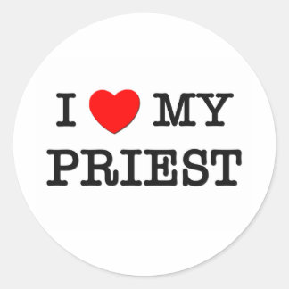 I Kärlek Mitt PRIEST Runt Klistermärke