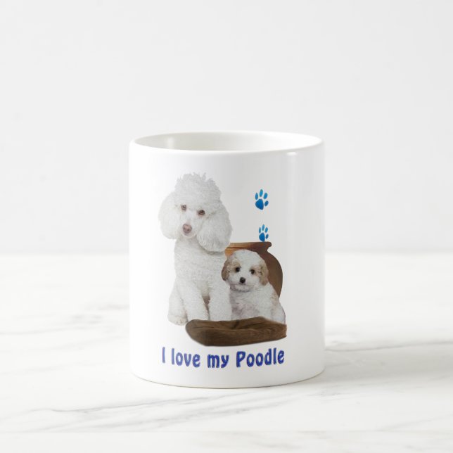 I kärlek mitt Pudel Kaffemugg (Center)
