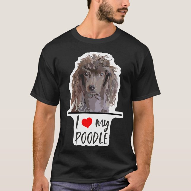 I kärlek mitt Pudel T Shirt (Framsida)